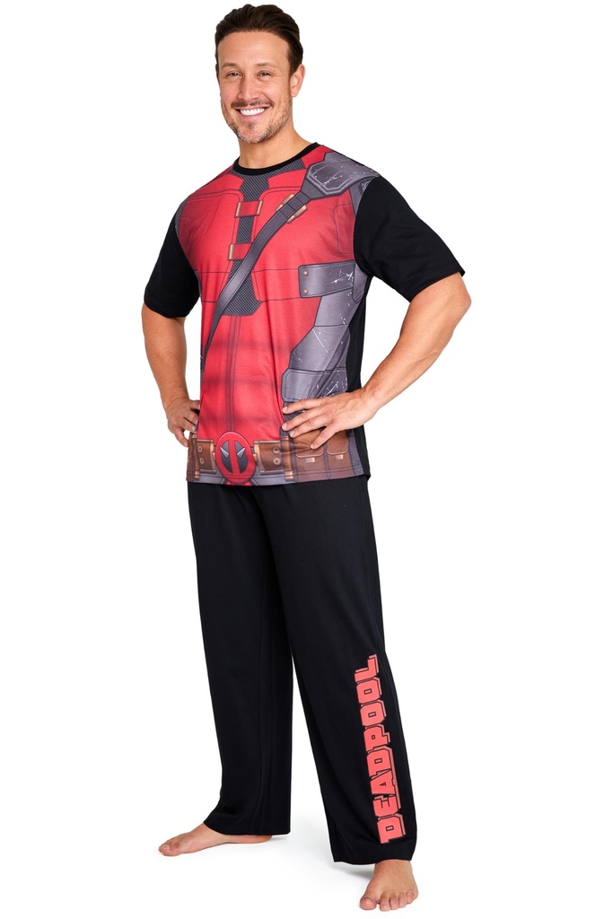 Marvel Deadpool and Wolverine Mens Pyjama Set, Soft Comfortable PJs Loungewear - Gifts for
