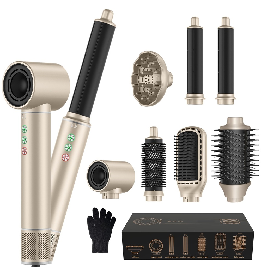 Hair Dryer Brush Styler 7 in 1 Hairstyler Pro, Airstyler Curler Hot Air Styler, Upgraded Power