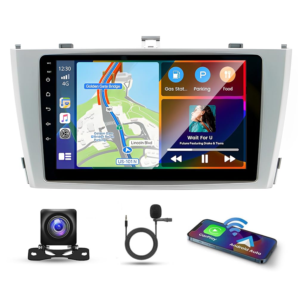 9 Inch 2 Din Car Stereo for Toyota Avensis 2009-2015, Android 13 IPS Touch Screen Car Radio
