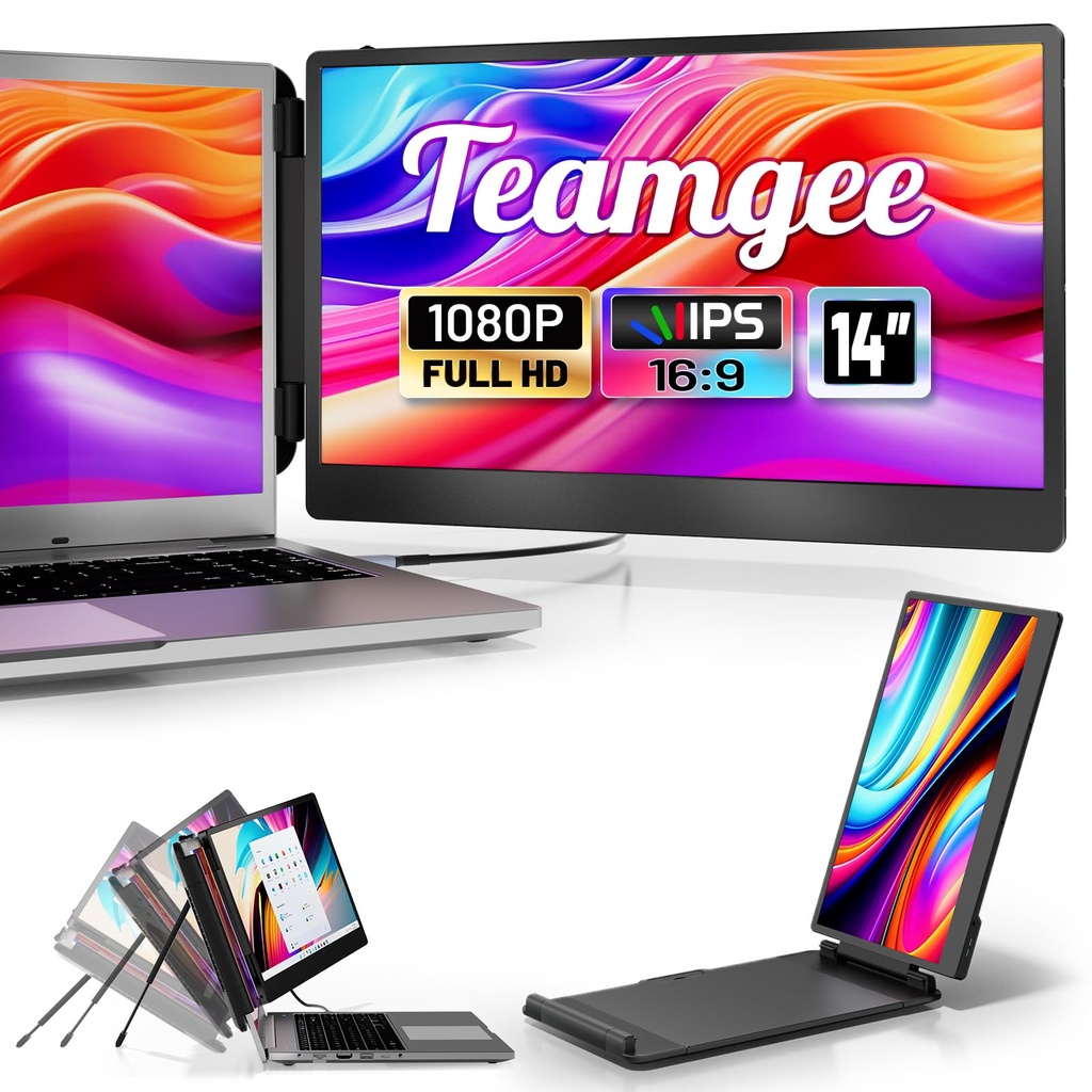 Teamgee Laptop Screen Extender 14 FHD IPS Portable Monitor 