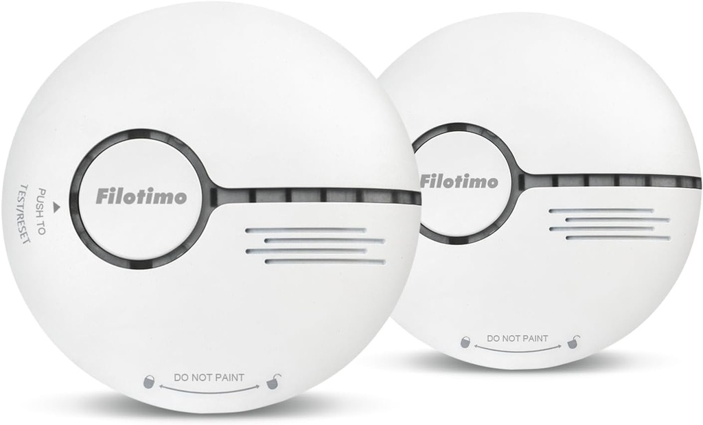 Smoke Alarm, Fire Alarm Smoke Detector with LED Indicator& Test /Silence Button,Replaceable