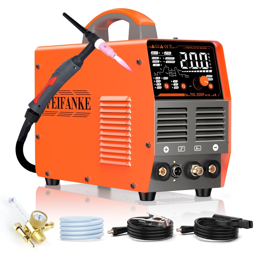 FEIFANKE TIG Welder AC DC 240V 200A Inverter Welding Machine IGBT Pulse Aluminium Welder