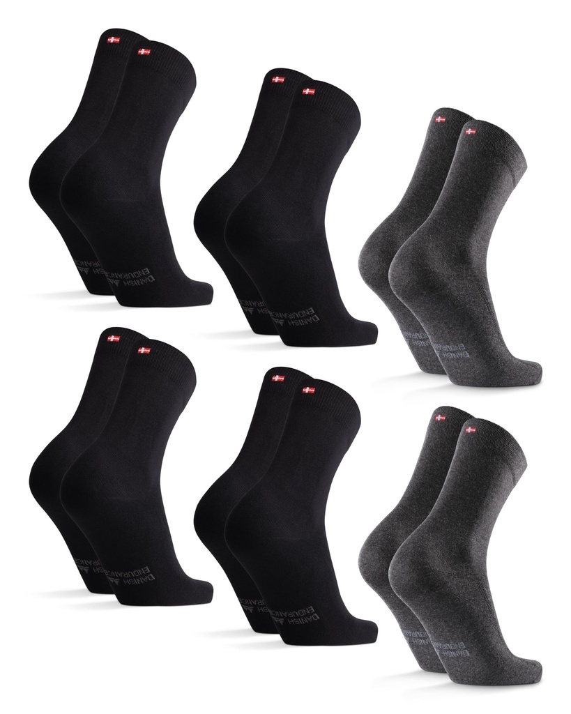 DANISH ENDURANCE Mens Socks, Organic Cotton, Soft, Breathable, Ladies Socks, Everyday, Unisex