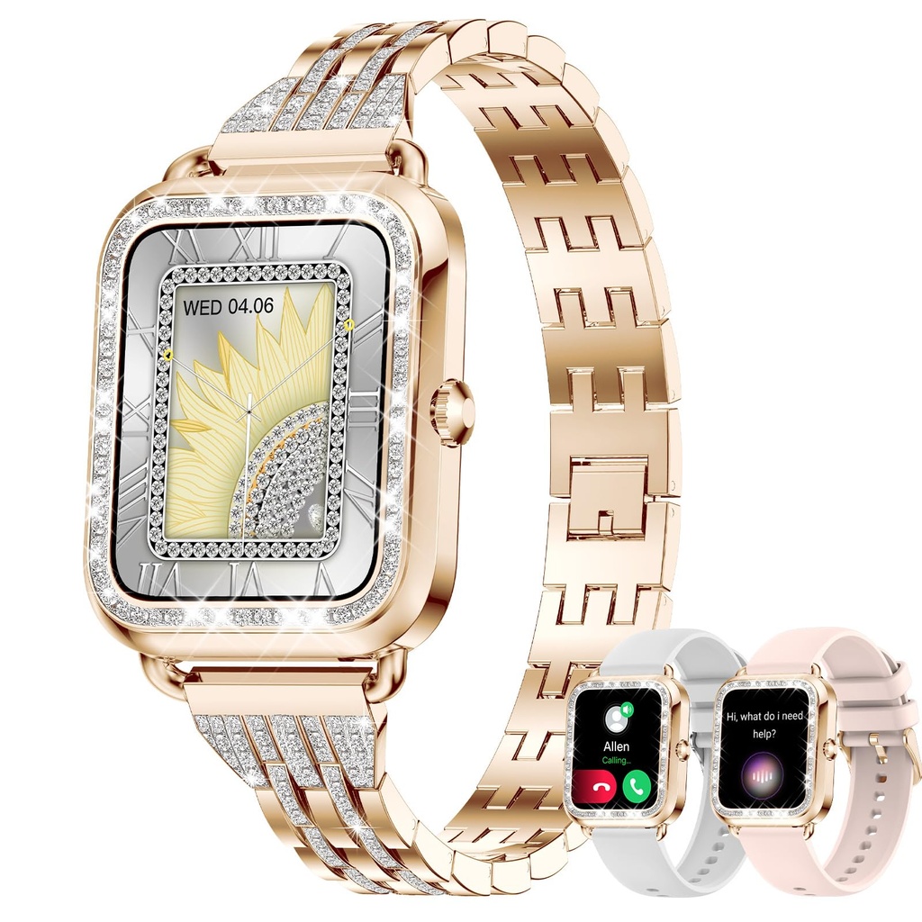 Smart Watches for Women,1.29 HD Touch Screen Ladies Smart Watch Fitness Tracker with Heart Rate