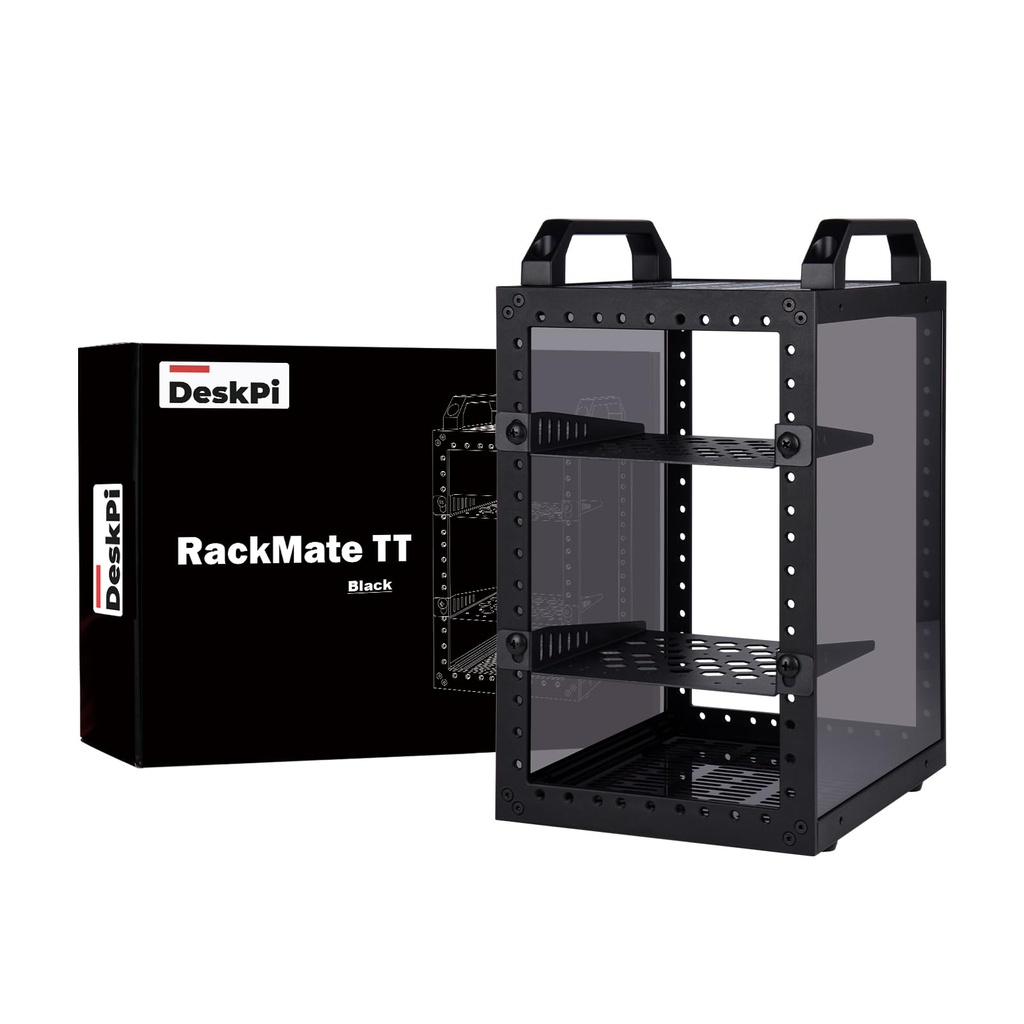 GeeekPi DeskPi RackMate TT Mini Server Cabinet for Mini PC, 200mm Depth Mini Rack with 2pcs