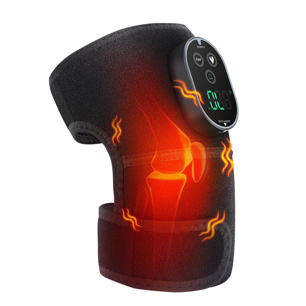 Cordless Heated Knee Brace Wrap, K-nee Heating Pad With Touch Screen Control, Adjustable Kn