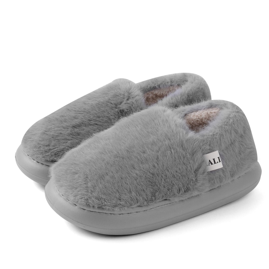flintronic Fluffy Women's Slippers, Memory Foam Ladies Slippers for House, Non-slip Men Wom