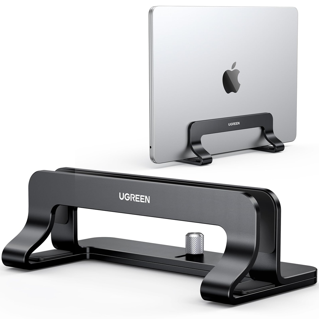 UGREEN Vertical Laptop Stand for Desk Adjustable Laptop Holder Dock Aluminum Desktop Stand