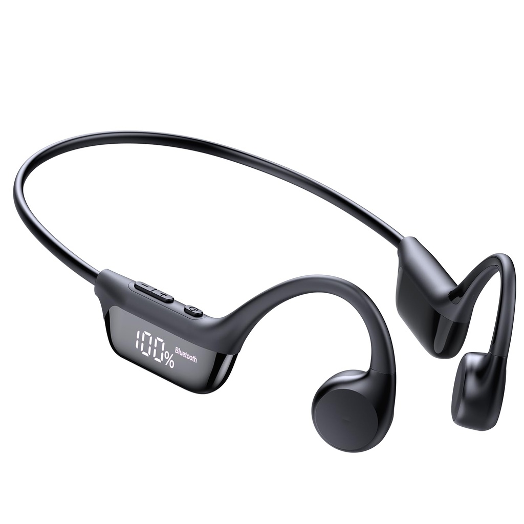 ZOVIMAX Bone Conduction Headphones, Bluetooth 6.0 Open Ear Headphones with Mic, 12H Battery