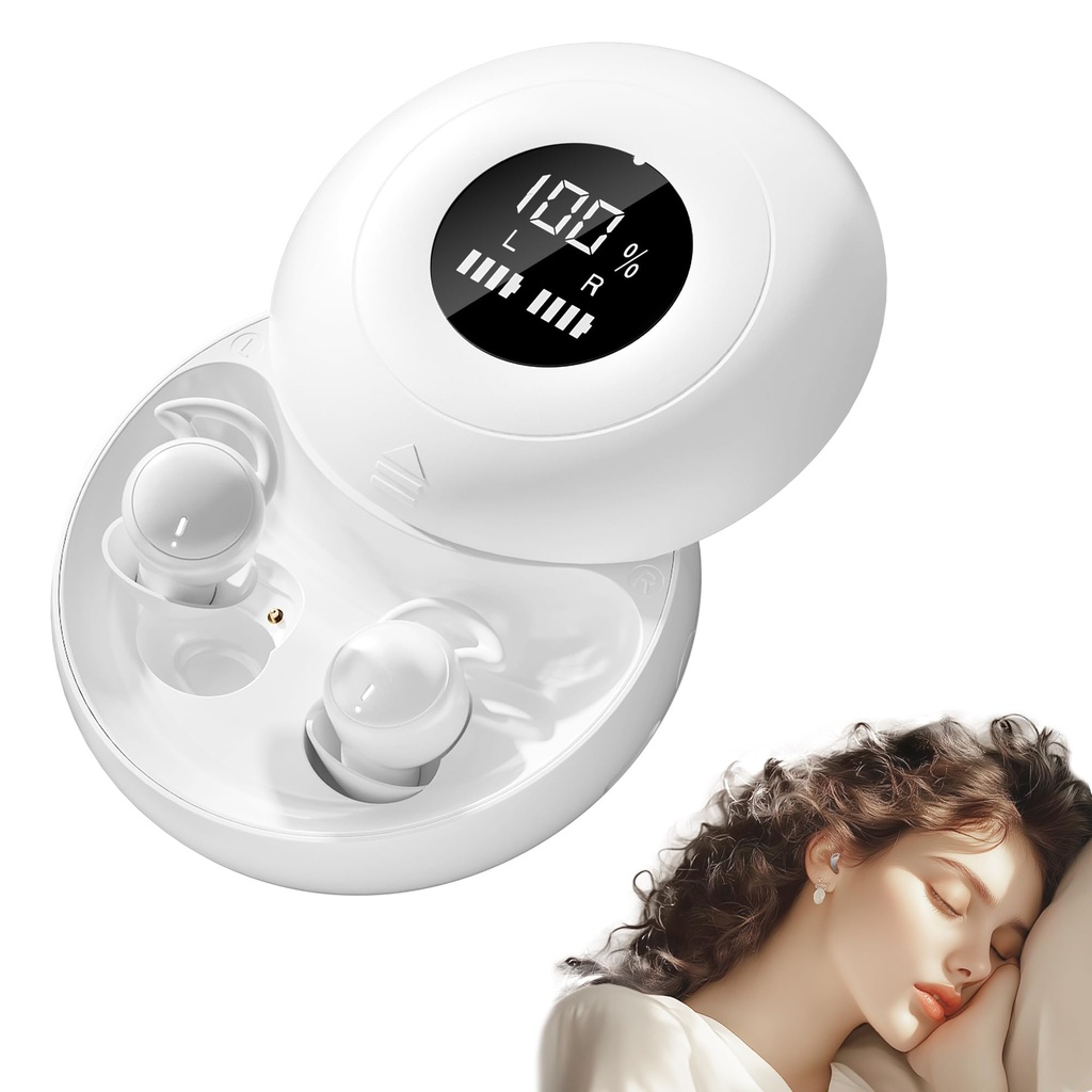 sunvito Sleep Earbuds Bluetooth 6.0, Mini Invisible Silicone Sleep Earbuds for Side Sleeper