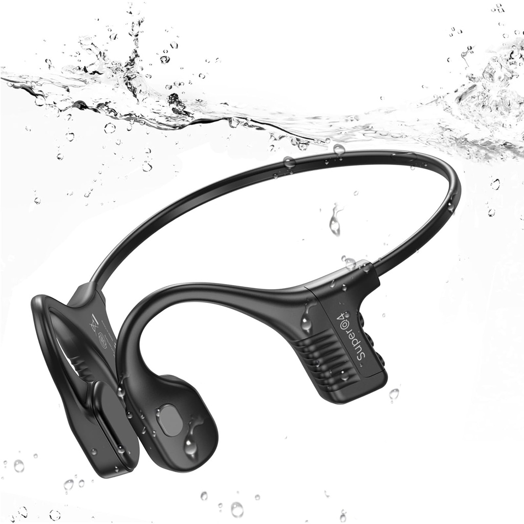 YouthWhisper SuperQ4 Bone Conduction Headphones Bluetooth 5.3 - IP68 Waterproof Wireless