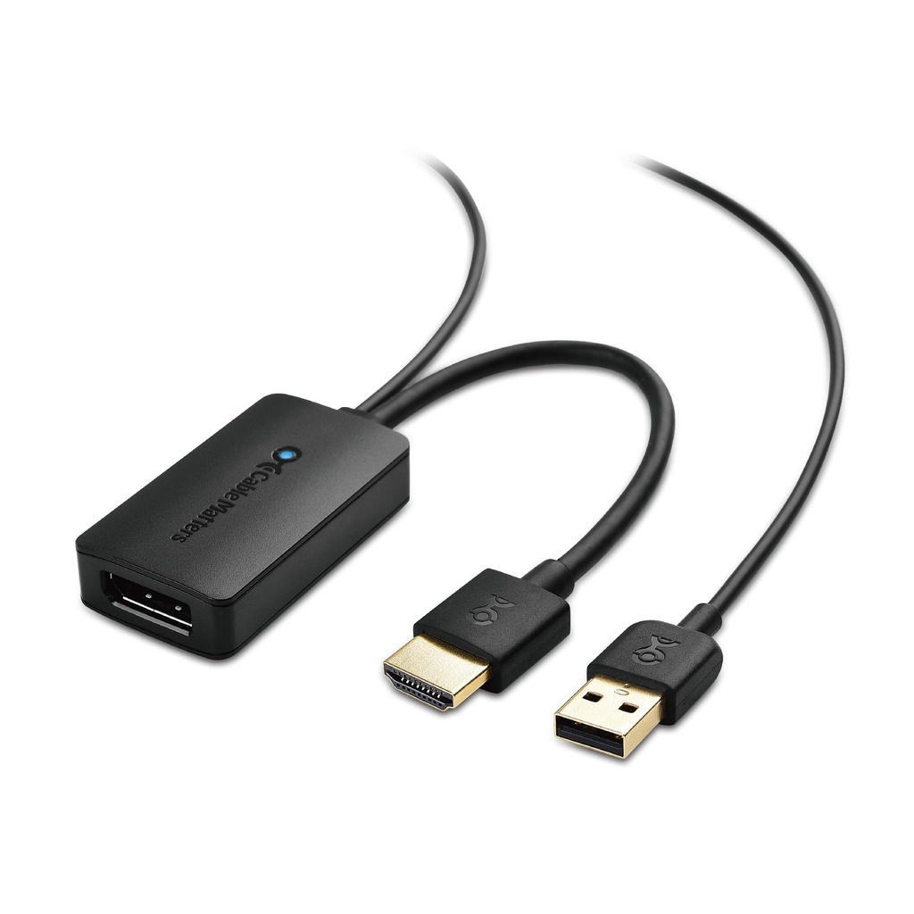 Cable Matters HDMI to DisplayPort Adapter (HDMI to DP Adapter) with 4K Video Resolution Sup