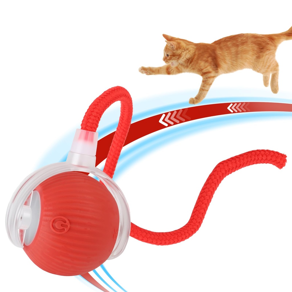 Interactive Cat Toy Ball Smart Automatic Moving Electric Pet for Cats Dogs Toys Tail USB Re