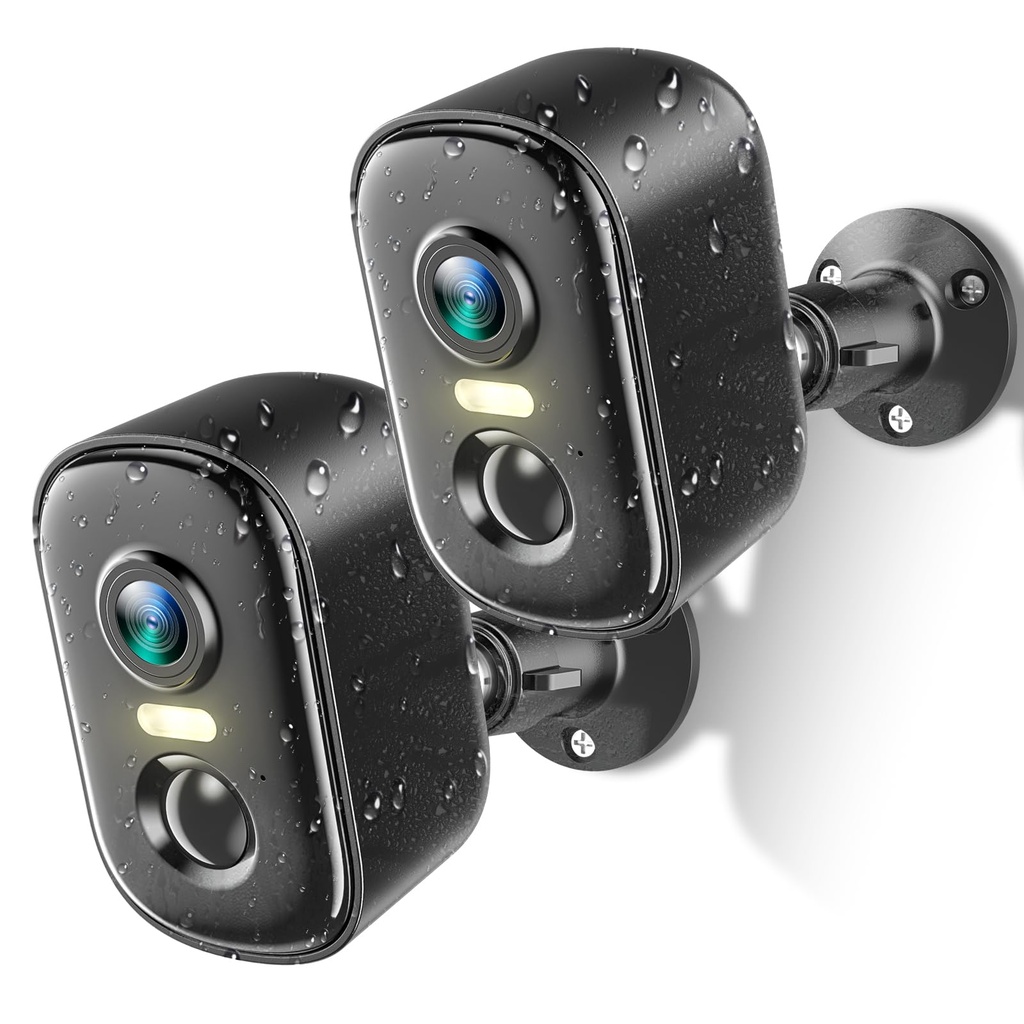 Techage Security Cameras Wireless Outdoor, 2K Battery Powered WiFi Outdoor Camera Wireless