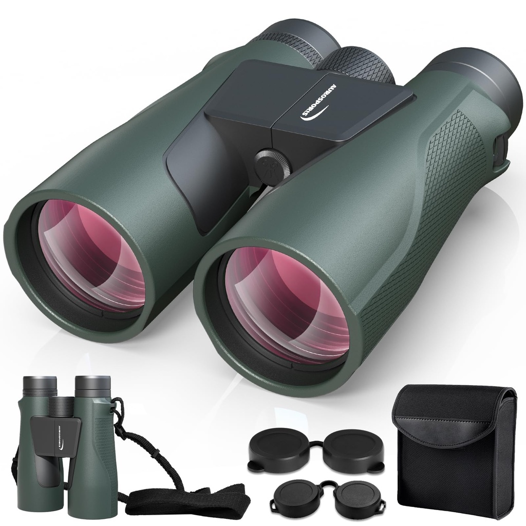 15 x 56 HD Binoculars for Adults, Aurosports Large View Binoculars with Clear Low Light Vision