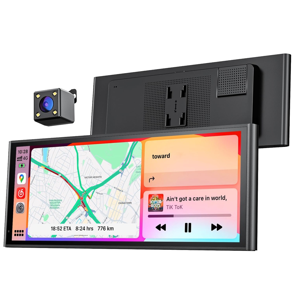 Krunia 9.26" Wireless Portable Car Play Screen for Apple CarPlay & Android Auto, OTA Update