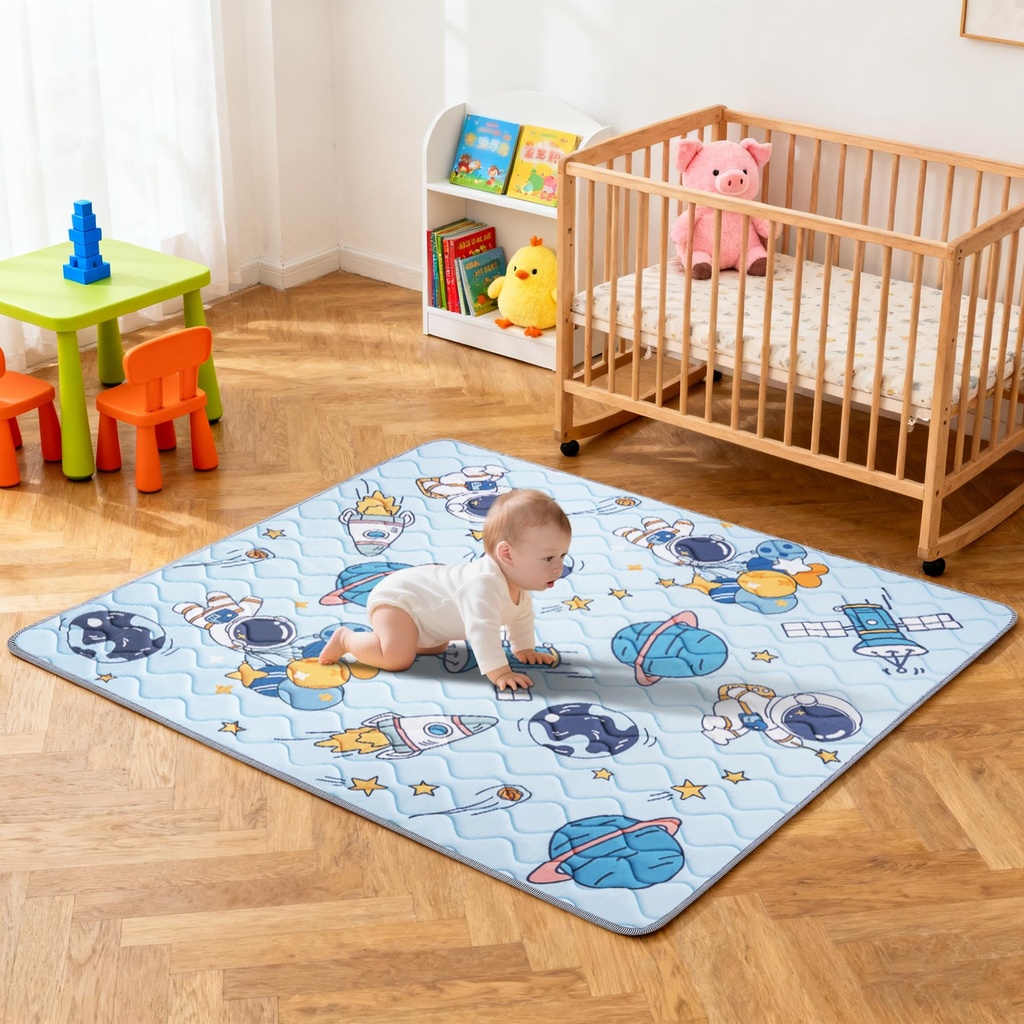 FREEAMG Baby Play Mat, 200?Ã¹180cm Foldable Kids Playmat, Cotton Baby Play Mats for Floor,