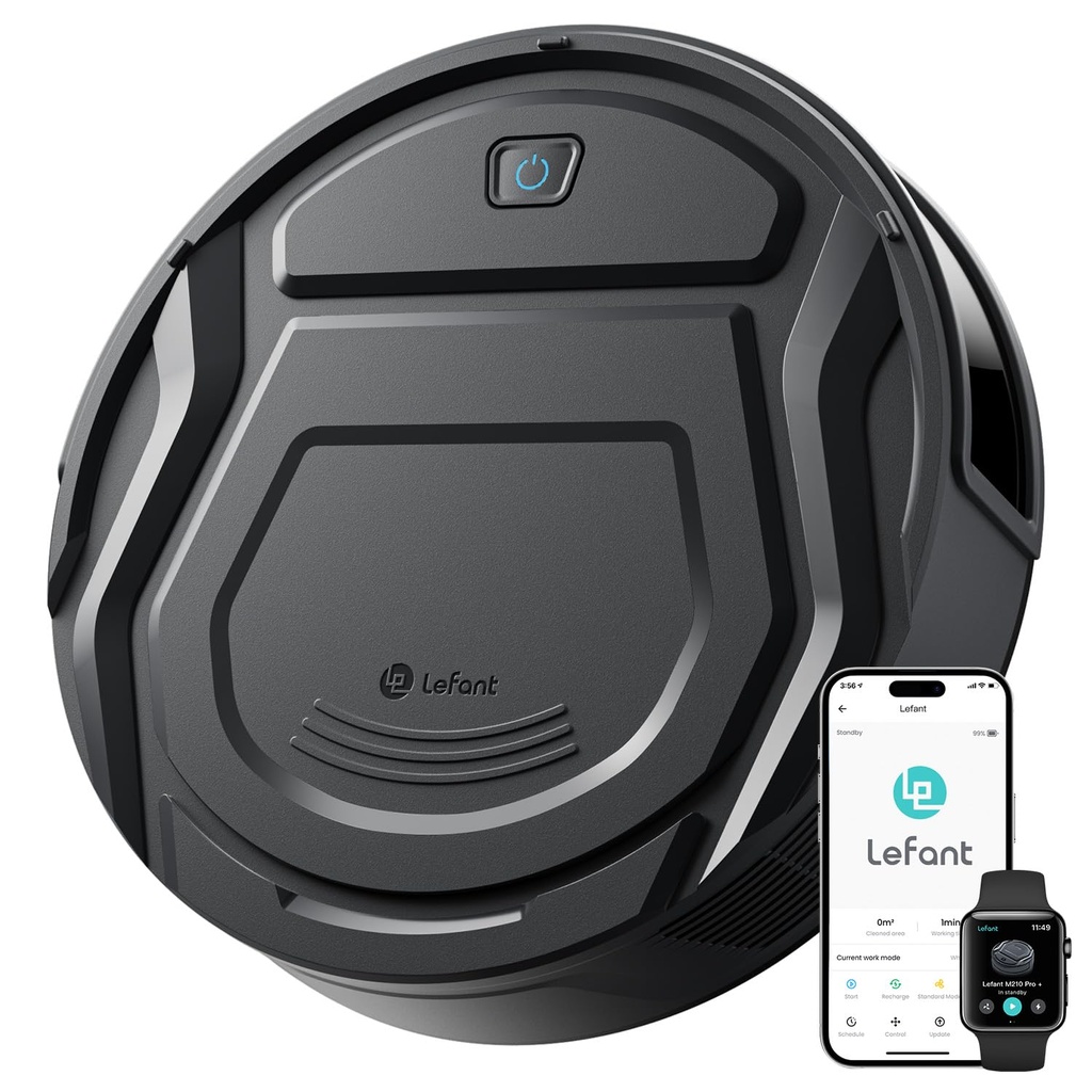 Lefant M210 Pro+ Robot Vacuum Cleaner, 4000Pa Strong Suction, Featured Small Robot 7.8cm 