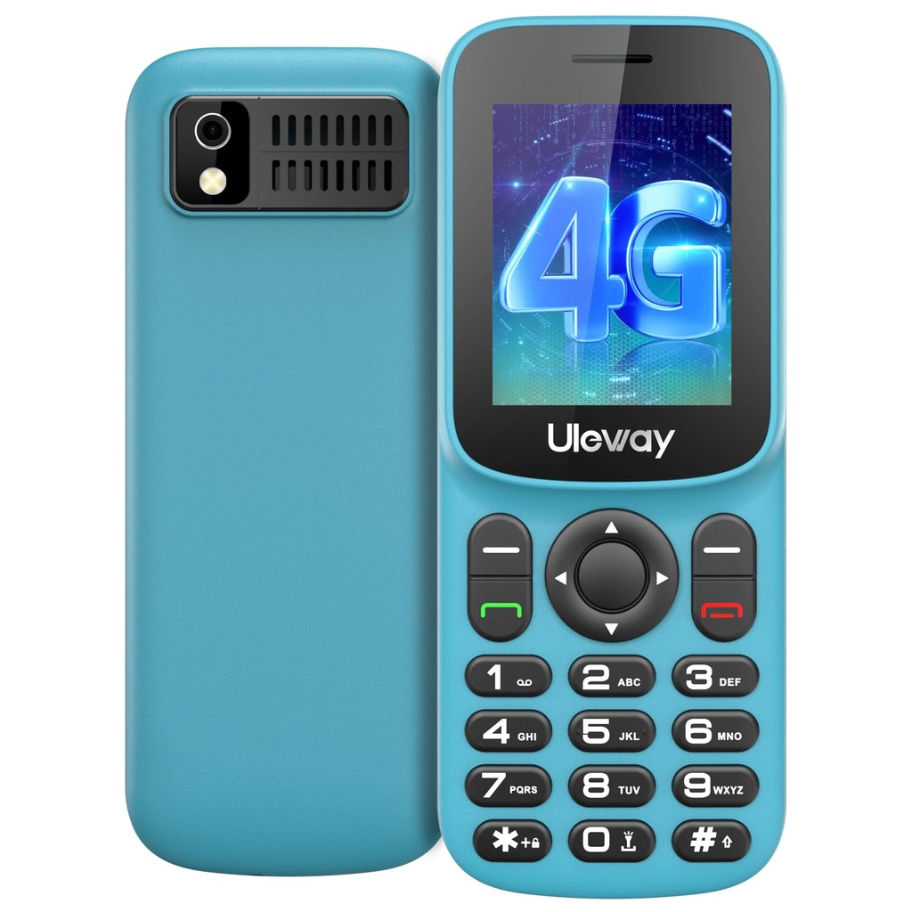 USHINING 4G Mobile Phone SIM Free with Dual Nano SIM Slot, 1.8" LCD Screen, Bluetooth, 1000