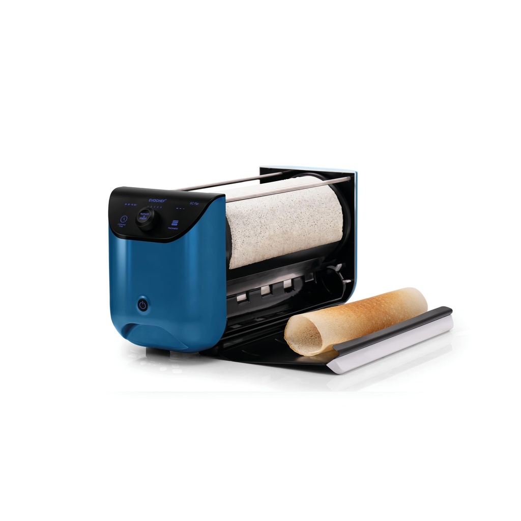 EVOCHEF EC Flip Automatic Dosa & Crepe Maker, 1-Minute Dosas, 360Ã‚Â° Food Grade Coated Roll