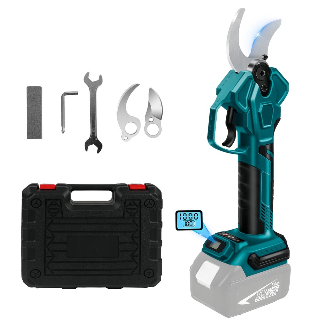 Cordless Electric Pruning Shears for Makita 18V LCD Display Max Opening 65mm Electric Secat