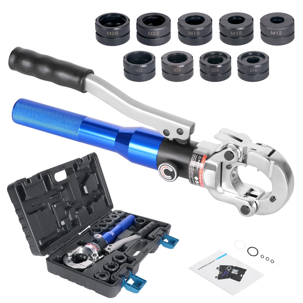 AMZCNC Professional Crimping Pliers U-Contour and M-Contour Pressing Tool with 360Ã‚Â° Rotat