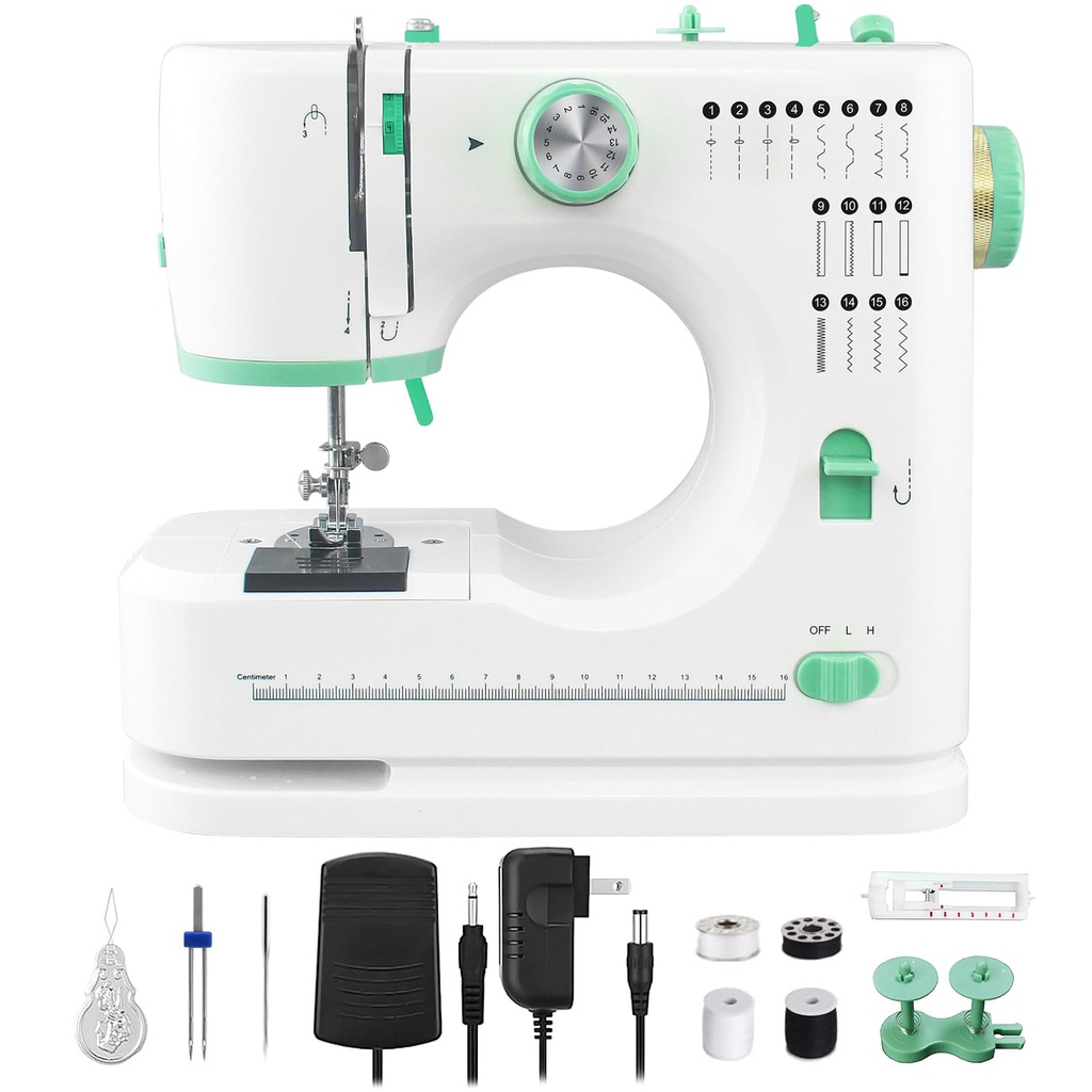 KTOITION Sewing Machine With 16 Stitches, Mini Electric Multifunctional Sewing Machine