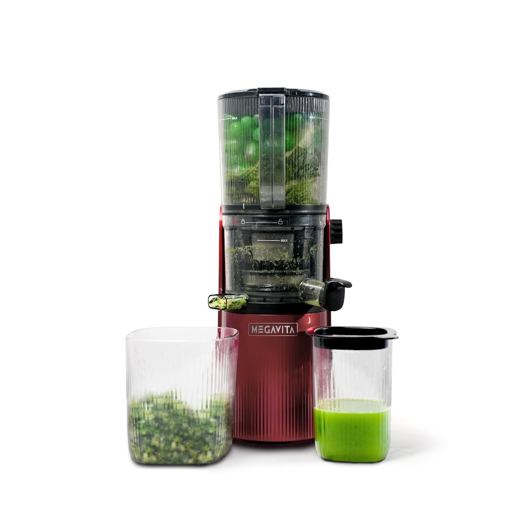 MEGAVITA Vertical Slow Masticating Juicer, Whole Fruit Feeder for Soft Ingredients