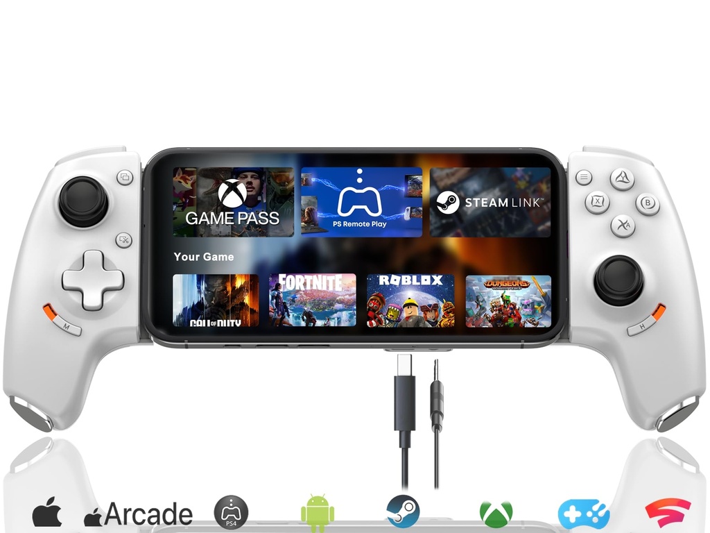 Megadream Phone Controller for iPhone 17/16 /Android USB C Mobile Gaming Controller with 3.