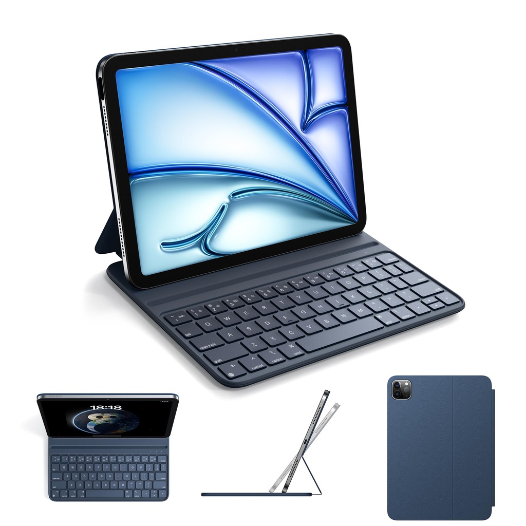HOU Keyboard Case for iPad Air 11 inch M2/M3 & iPad Air 5th/4th(2022/2020) & iPad Pro 11 inc