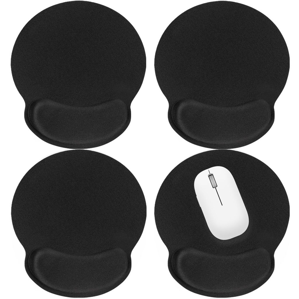 Preocea 4 Pcs Mouse Pad Wrist Support, Memory Foam Mouse Pads, Ergonomic Mousepads with Wri