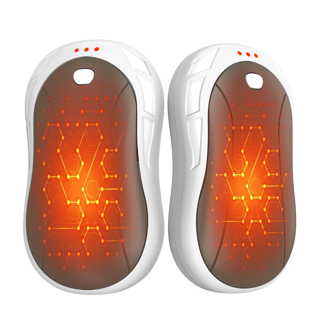 2 Pack Hand Warmer Rechargeable,FANDLISS Electronic Portable Pocket Hand Warmer 5200mAh Lar