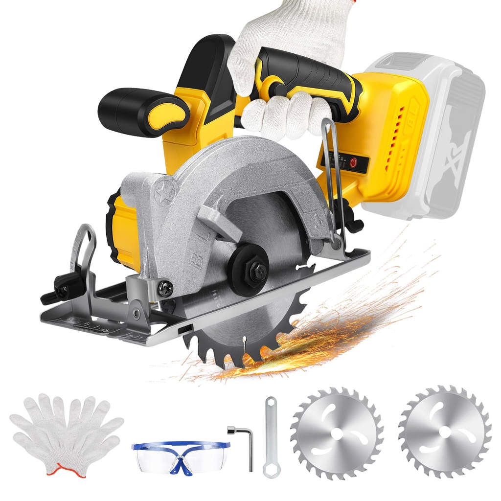 5.5 Inch Cordless Circular Saw for Dewalt 18V 20V Max Battery(No Battery), Brushless Motor