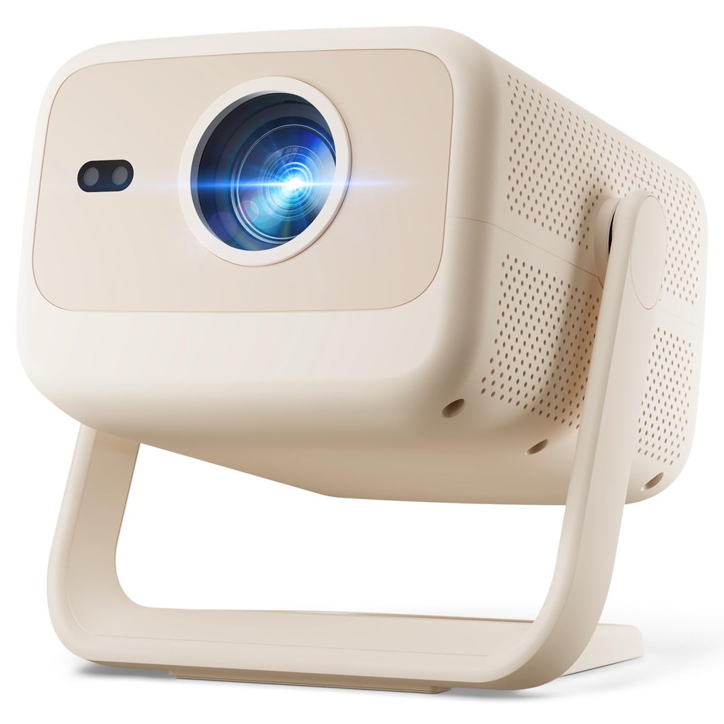 [Buit-in Apps & Auto Focus & Keystone] Mini Projector 400 ANSI Brightness Native 1080P Full