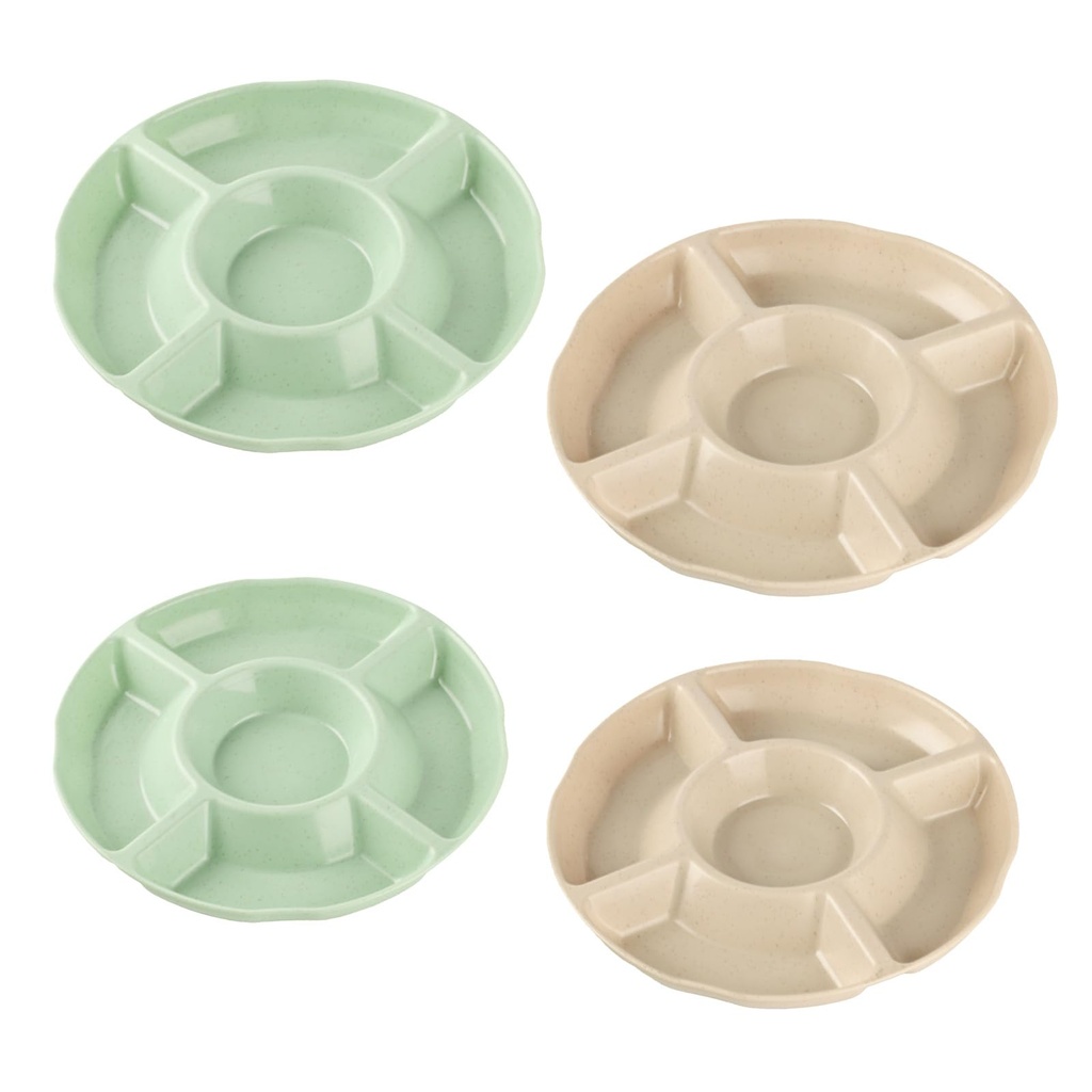 Serving Dishes & Platters Compartment Trays with Sections,4 Pack Serving Platters for Parti