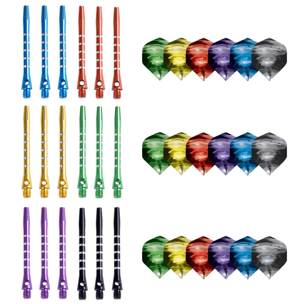 Bncxdc Darts, 18 Sets Dart Stems, Medium Dart Shafts, Universal Metal Dart Stems Dart Fligh
