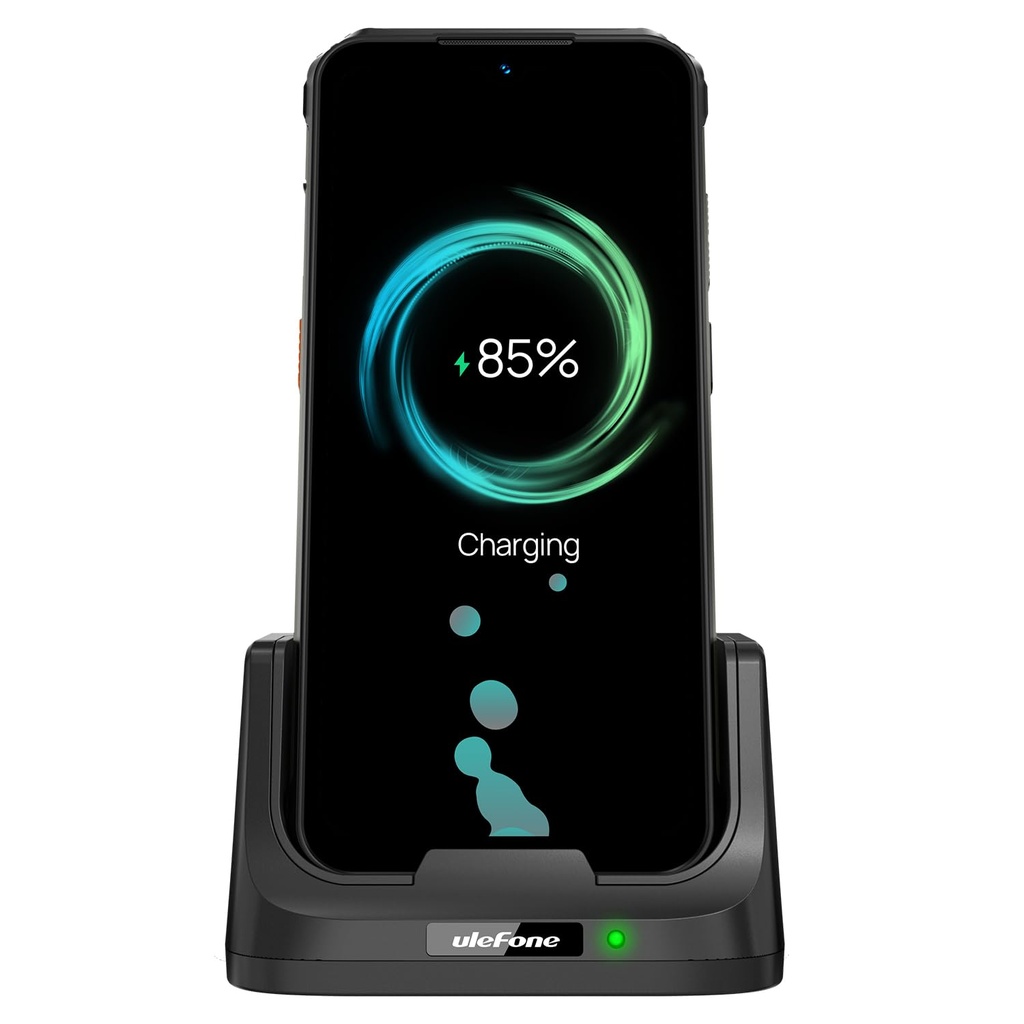 Ulefone RugKing Rugged Smartphone Desk Charging Dock Wireless Charging Station, 2-1 Phone C