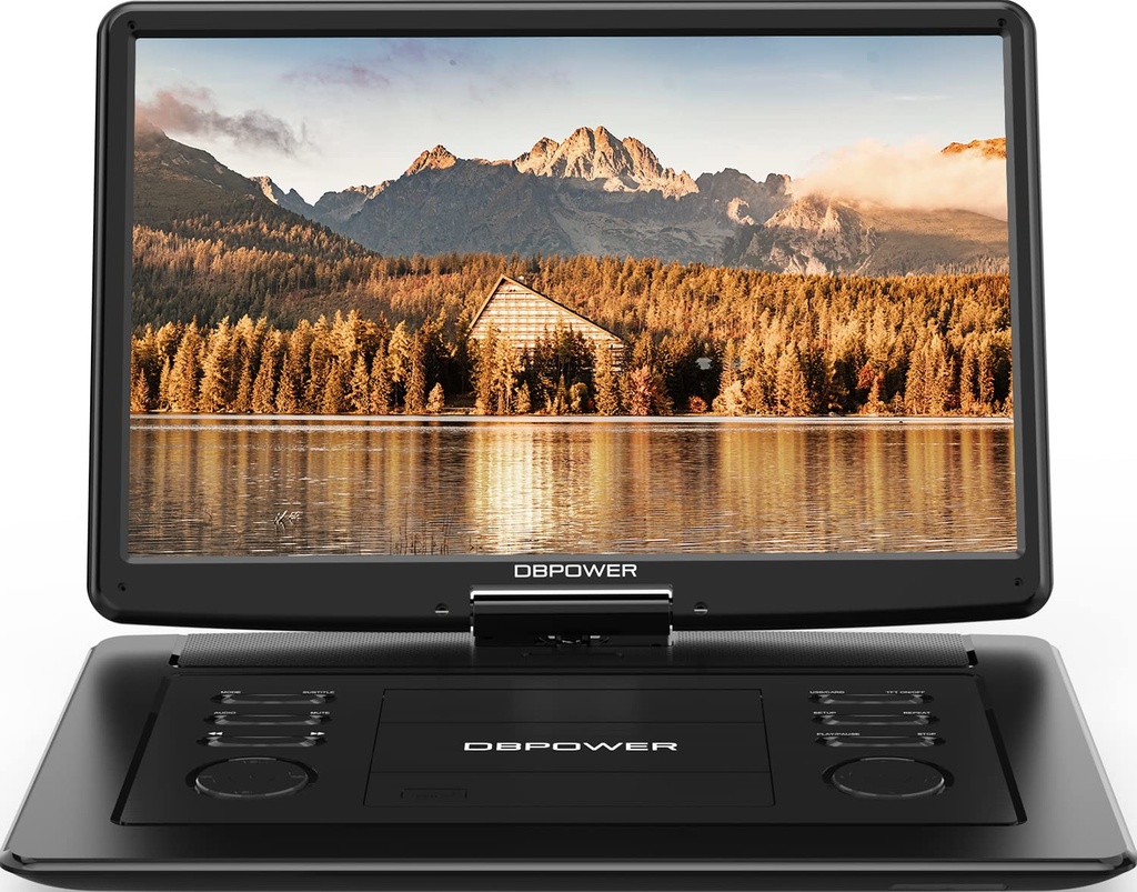 DBPOWER 17.9" Portable DVD Player with 15.6" Large HD Swivel Screen, 6 Hour Rechargeable