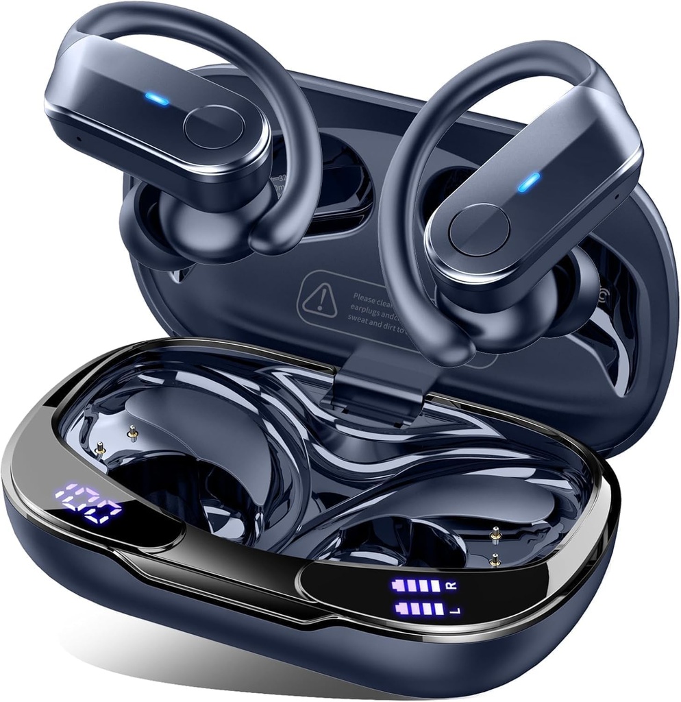 Wireless Earbuds Sports, 2026 Bluetooth 5.4 Headphones with 70H Deep Bass Over Ear Buds, IP