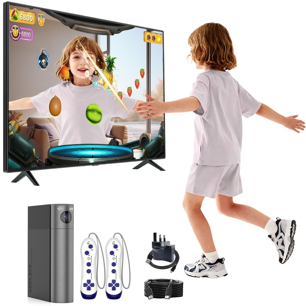 GREENTREEN AR Motion Game Console for Kids and Family: Plug and Play TV Video Game 