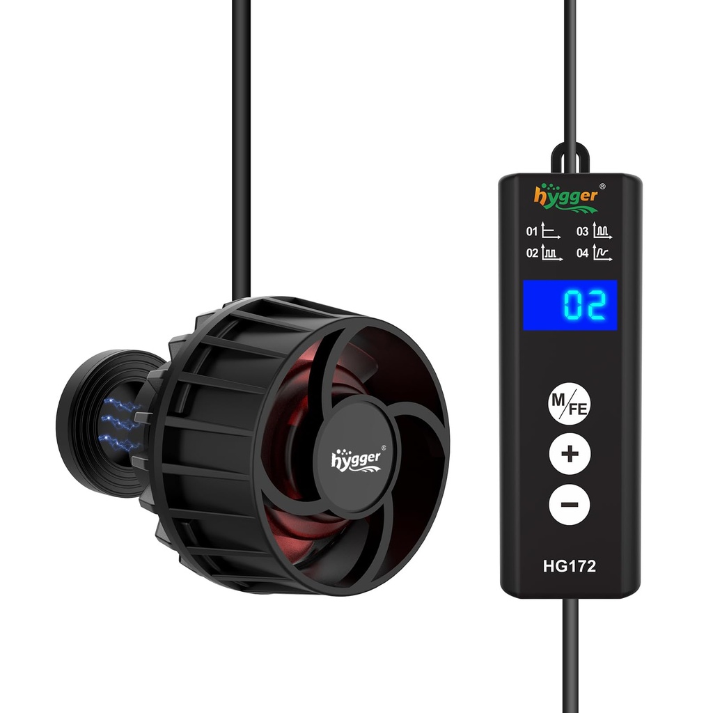 hygger DC Aquarium Wave Maker 12W, 8000LPH for 189-450L Fish Tank Magnetic Powerhead Water