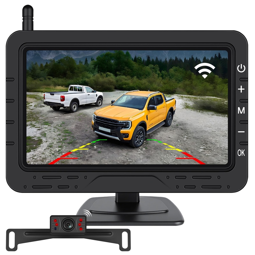 SIXTOP Digital Wireless Reversing Camera Kit with 4.3 inch TN Monitor IR Night Vision 