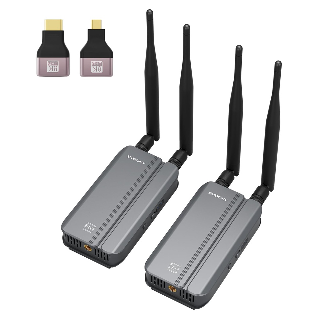 SVBONY TransAir3 Wireless HDMI Transmitter and Receiver, Wireless HDMI Extender 5G 1080P/60F