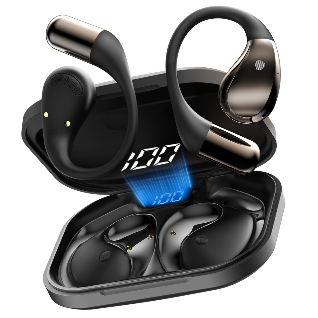 Conyat Open-Ear Headphones, Bluetooth 6.0 Wireless Earbuds Powerful Sound, 40H Open Ear 