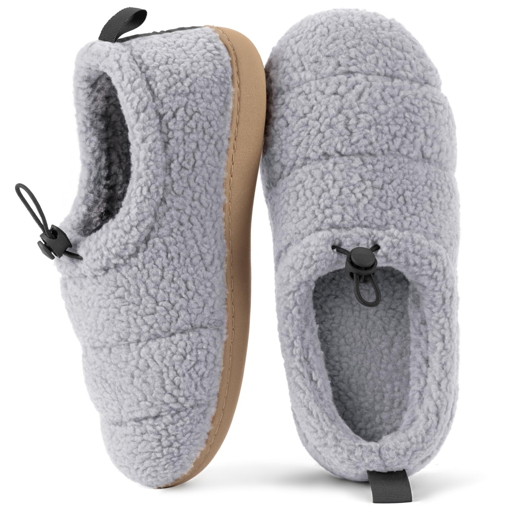 RockDove Women's Camper Moc Slipper with Sherpa Fleece, Size 9 UK Women, Cloud Gray