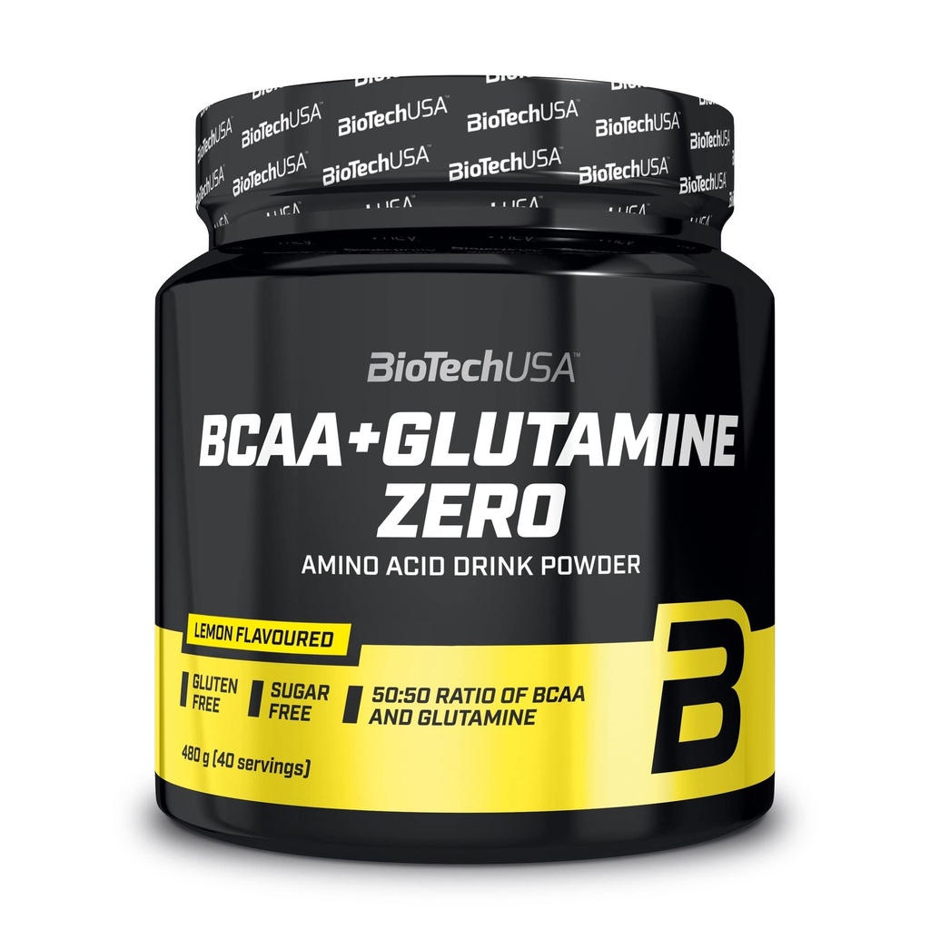 BioTechUSA BCAA + Glutamine Zero | 40 Servings | Vegan | Sugar-Free | Gluten-Free | 2:1:1 