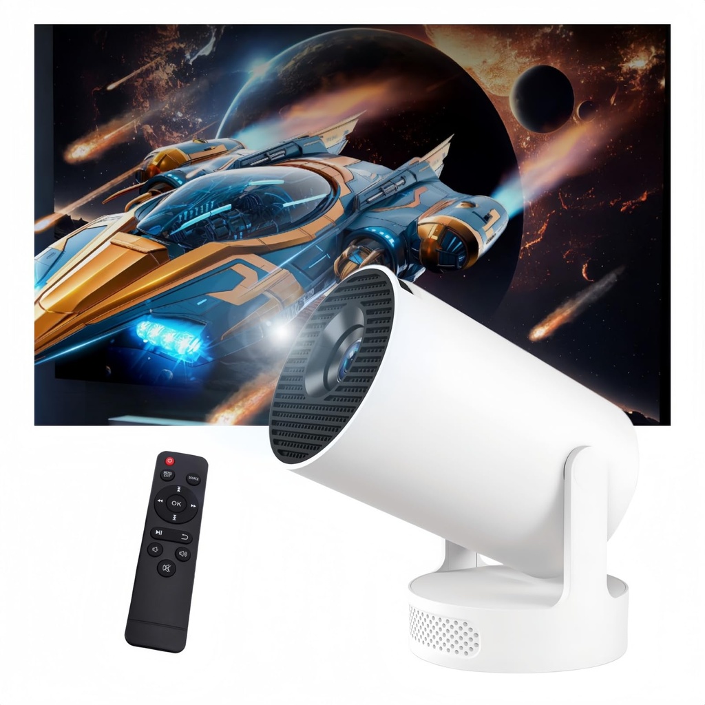 MENDUNER Mini Portable Projector with 6000mAh Rechargeable Battery, 1080P Supported Outdoor