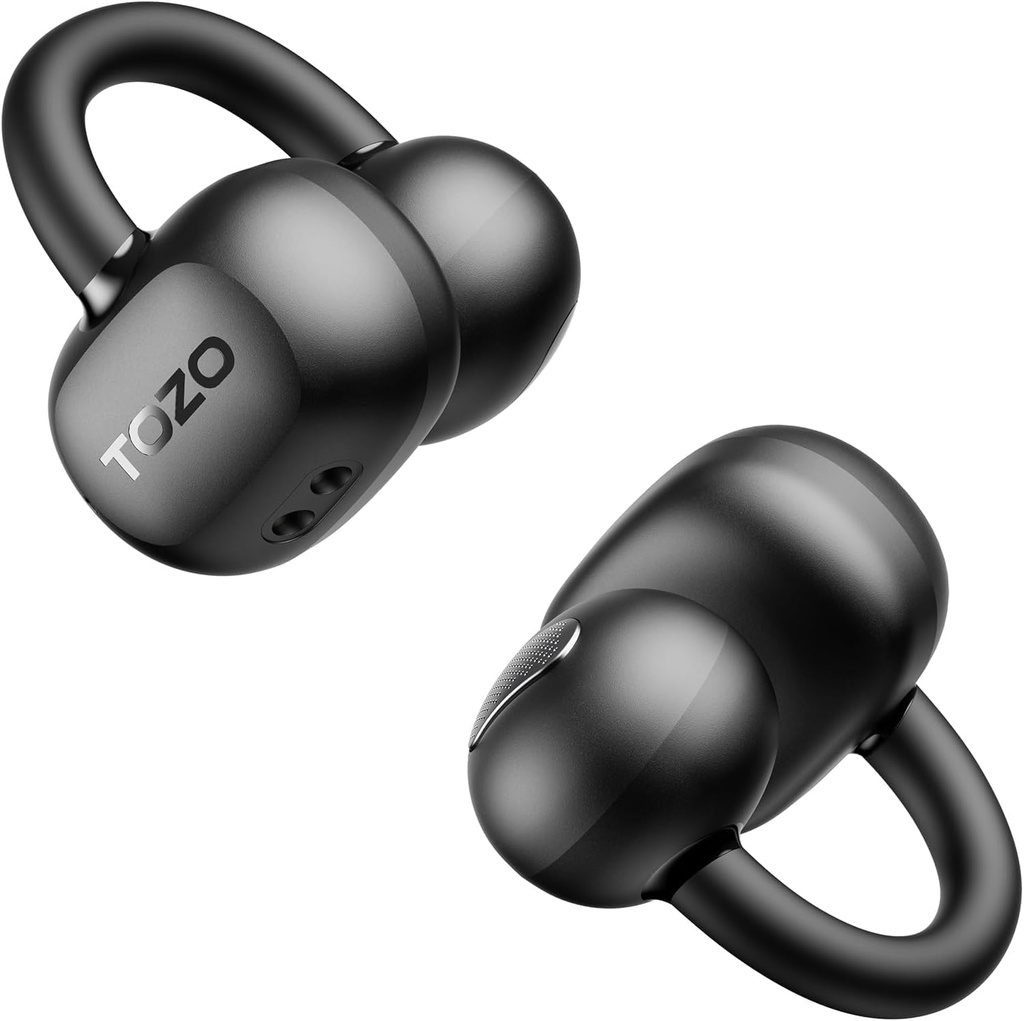 TOZO OpenEarRing Open Ear Headphones, Clip On Earphones, Lightweight Comfort Wireless Open