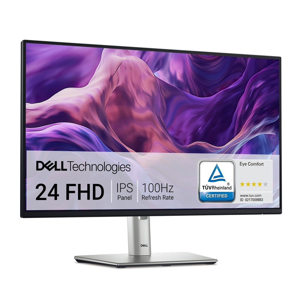 Dell P2425H 24 Inch Full HD (1920x1080) Monitor, 100Hz, IPS, 5ms, 99% sRGB, USB-C, DisplayPort, HDMI, VGA, 4x USB