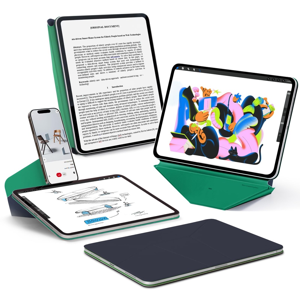 MOFT Dynamic Folio Case for iPad Pro 11- inch (M5 2025 / M4 2024), Silm Magnetic Stand Case